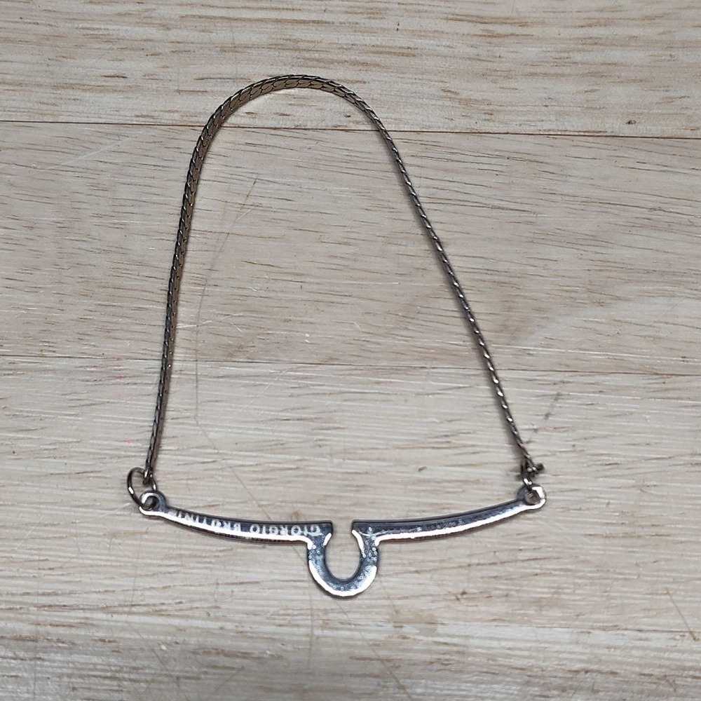 Vintage estate signed Giorgio Brutuni coat hanger bracelet fashion
